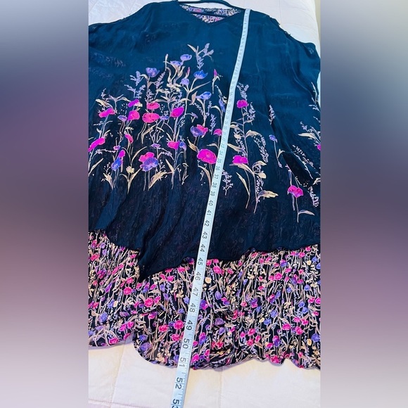 Lola P Flowy Black & Floral 2 layer‎ Sleeveless Dress Size 2X - Picture 13 of 14